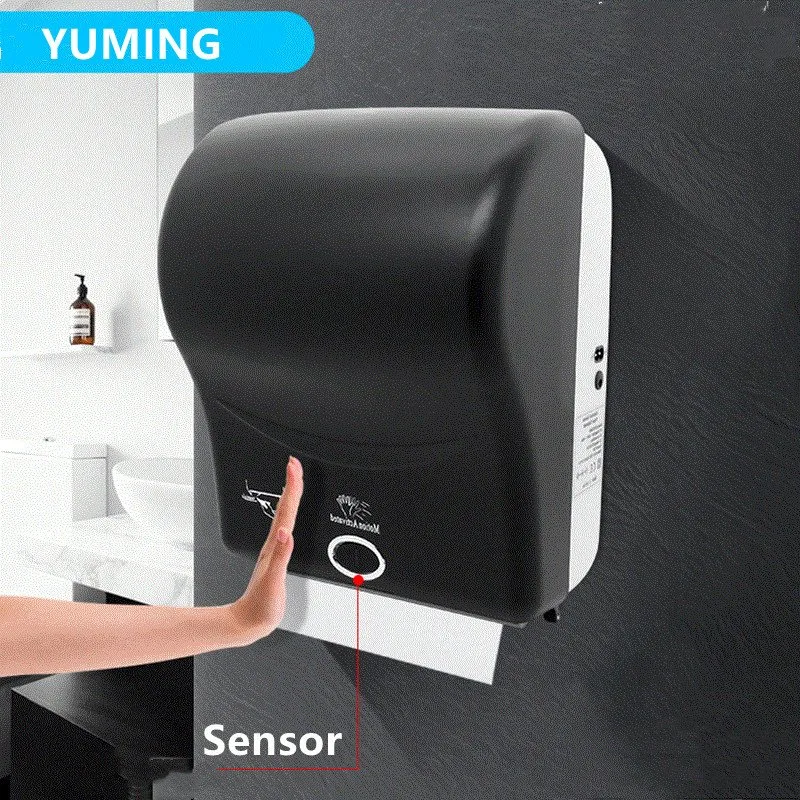 Plastic Touchless Toilet Hand Paper Roll Wipe Tissue Dispenser for Washroom and Kitchen